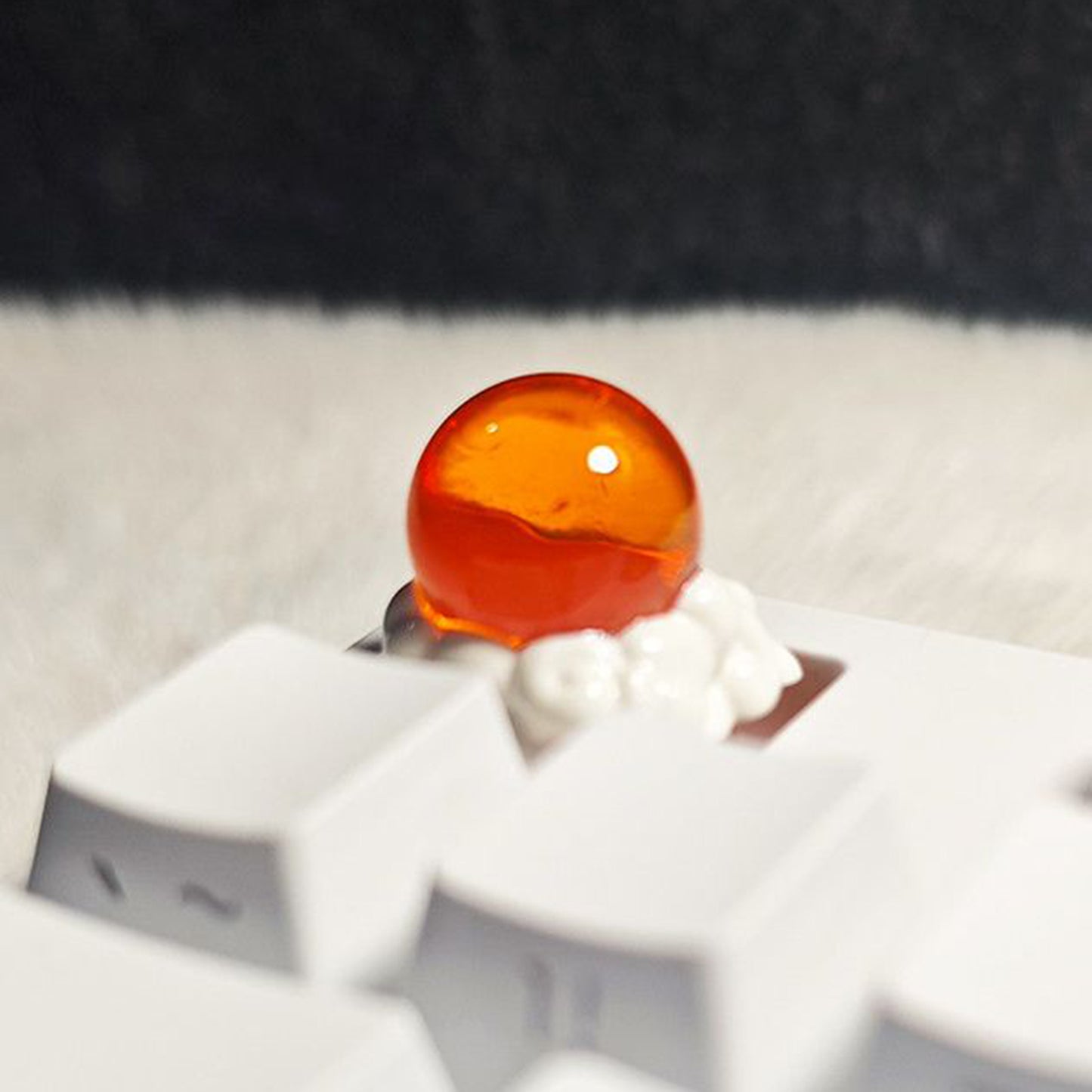 YMDK Dragon Ball Design Resin 3D Creative Personalized 1u Esc Key R4 Shine Through Keycaps for MX Mechanical Keyboards
