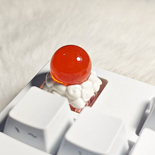 YMDK Dragon Ball Design Resin 3D Creative Personalized 1u Esc Key R4 Shine Through Keycaps for MX Mechanical Keyboards