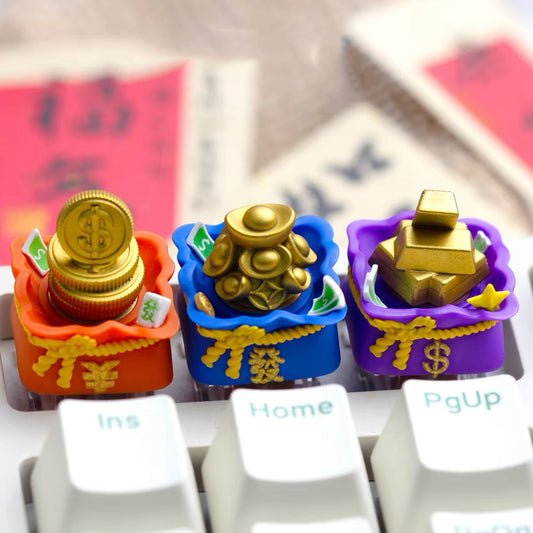YMDK 1pcs Rotatable "Make Big Money" Theme Personalized Keycaps Creative Esc Keys Resin Keycap for MX Mechanical Keyboards