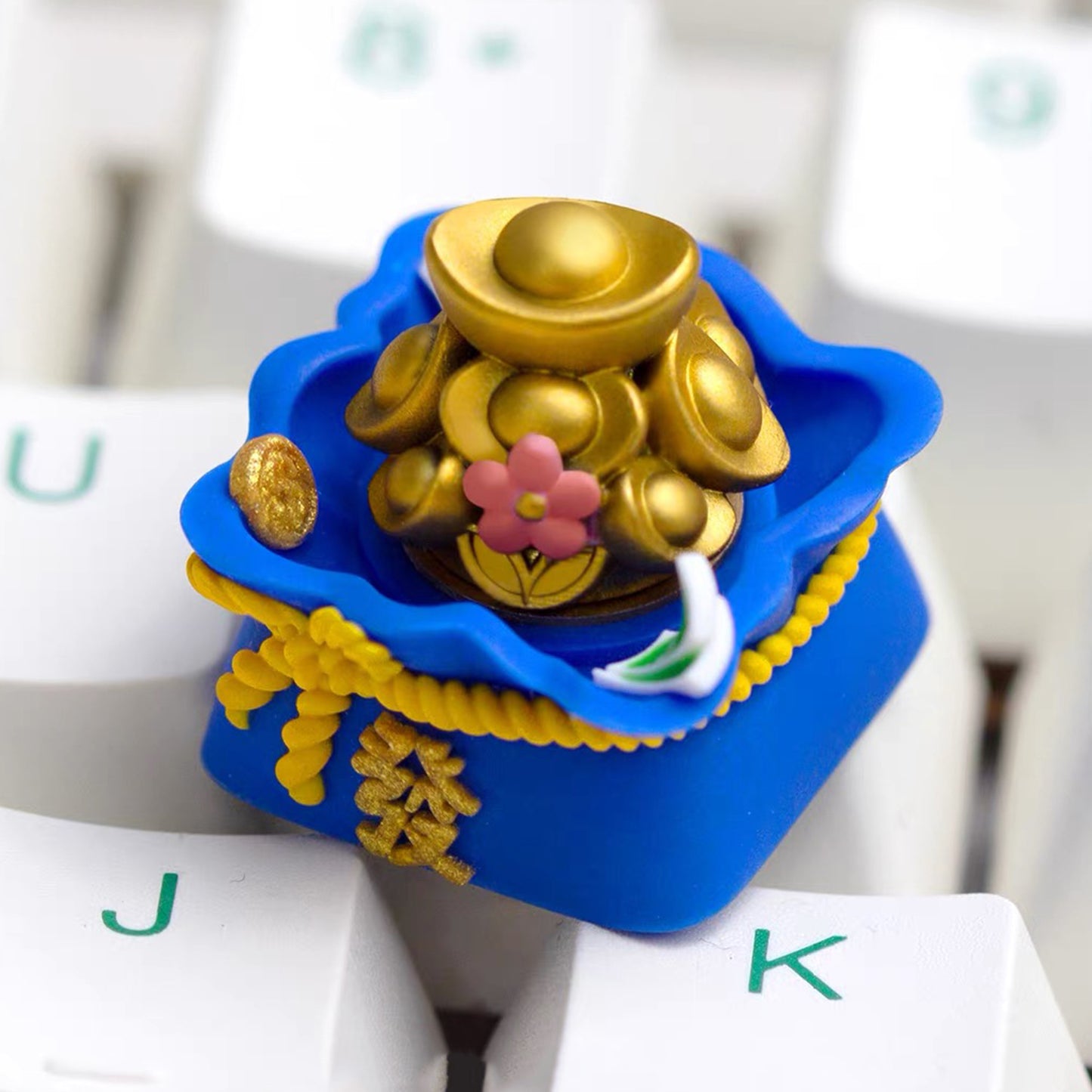 YMDK 1pcs Rotatable "Make Big Money" Theme Personalized Keycaps Creative Esc Keys Resin Keycap for MX Mechanical Keyboards