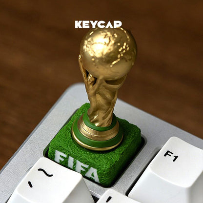 Rotatable FIFA World Cup Trophy Custom ESC Keycap, Single Artisan Resin Key Cap for Mechanical Keyboard, DIY Customization