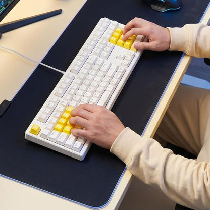 YMDK Cute Cartoon Yellow Number Area 1-9 Keys PLA Material Creative 9pcs Keycaps for MX Mechanical Keyboards