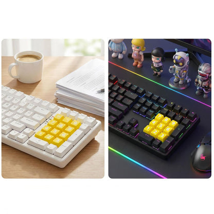 YMDK Cute Cartoon Yellow Number Area 1-9 Keys PLA Material Creative 9pcs Keycaps for MX Mechanical Keyboards