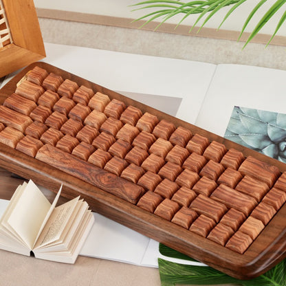 YMDK 130 Keys Walnut Wood Grain Keycaps Side-lit Cherry Profile PBT Keycap for 61 64 68 84 87 96 98 104 108 MX Mechanical Keyboards