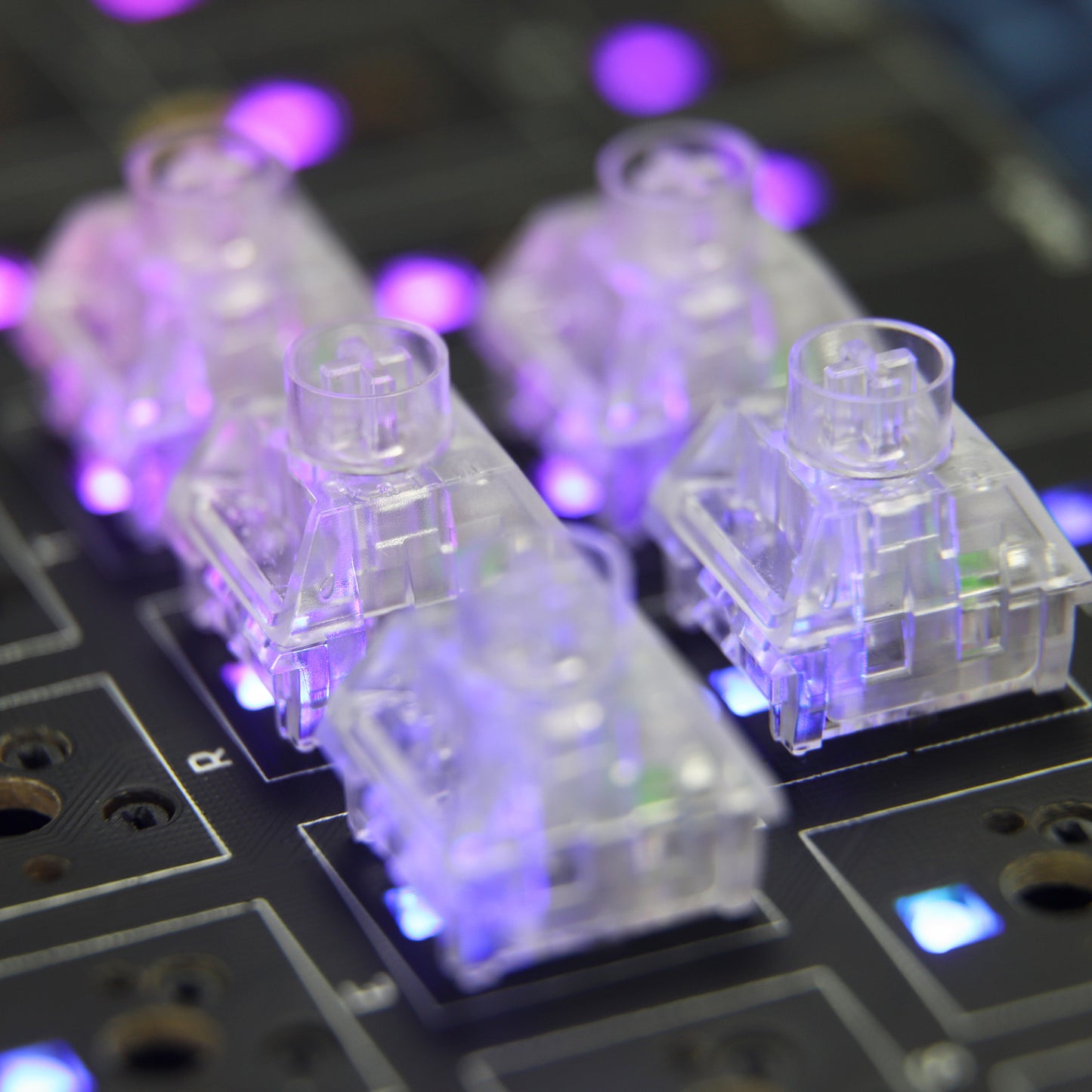 Kailh Box Jellyfish Switches(RGB SMD Linear 60g/5pin Self lubricating Transparent)