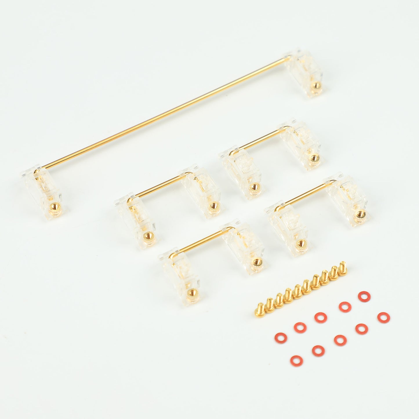 JWK DK V2 PCB Screw-in Stabilizers(Gold Wire Clear Or Black-Clear/Special Design No Dropping Wire)