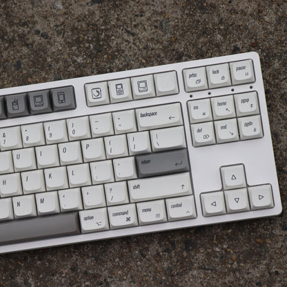 YMDK 139 Mac Keycaps Cherry XDA v2 Profile Normcore Style Gray White Dye Sub PBT White For 104 TKL 60% 96 84 68 64 MX Switches Keyboard