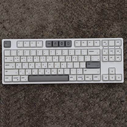 YMDK 139 Mac Keycaps Cherry XDA v2 Profile Normcore Style Gray White Dye Sub PBT White For 104 TKL 60% 96 84 68 64 MX Switches Keyboard