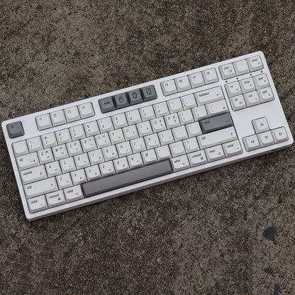 YMDK 139 Mac Keycaps Cherry XDA v2 Profile Normcore Style Gray White Dye Sub PBT White For 104 TKL 60% 96 84 68 64 MX Switches Keyboard
