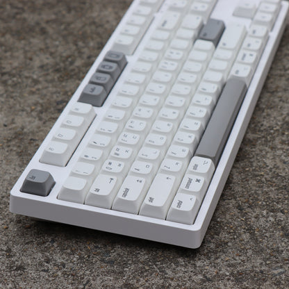 YMDK 139 Mac Keycaps Cherry XDA v2 Profile Normcore Style Gray White Dye Sub PBT White For 104 TKL 60% 96 84 68 64 MX Switches Keyboard