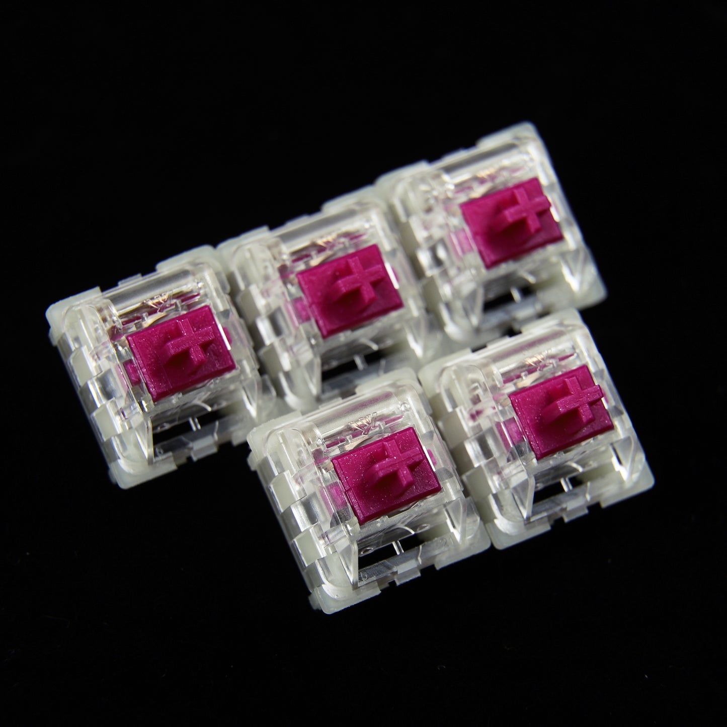 KTT Wine Red Switches(Linear 3 Pin 43g/POM Axis RGB)