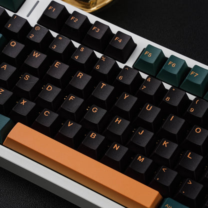 YMDK 143 Keys Mars Green Cherry Profile Keycaps English Russian German Spanish French PBT Dye Sub Keycap For MX Mechanical Keyboards