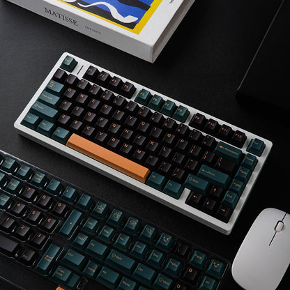 YMDK 143 Keys Mars Green Cherry Profile Keycaps English Russian German Spanish French PBT Dye Sub Keycap For MX Mechanical Keyboards