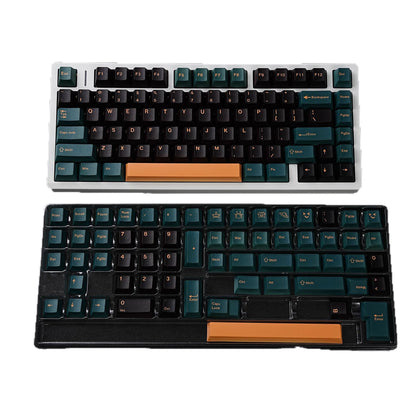 YMDK 143 Keys Mars Green Cherry Profile Keycaps English Russian German Spanish French PBT Dye Sub Keycap For MX Mechanical Keyboards