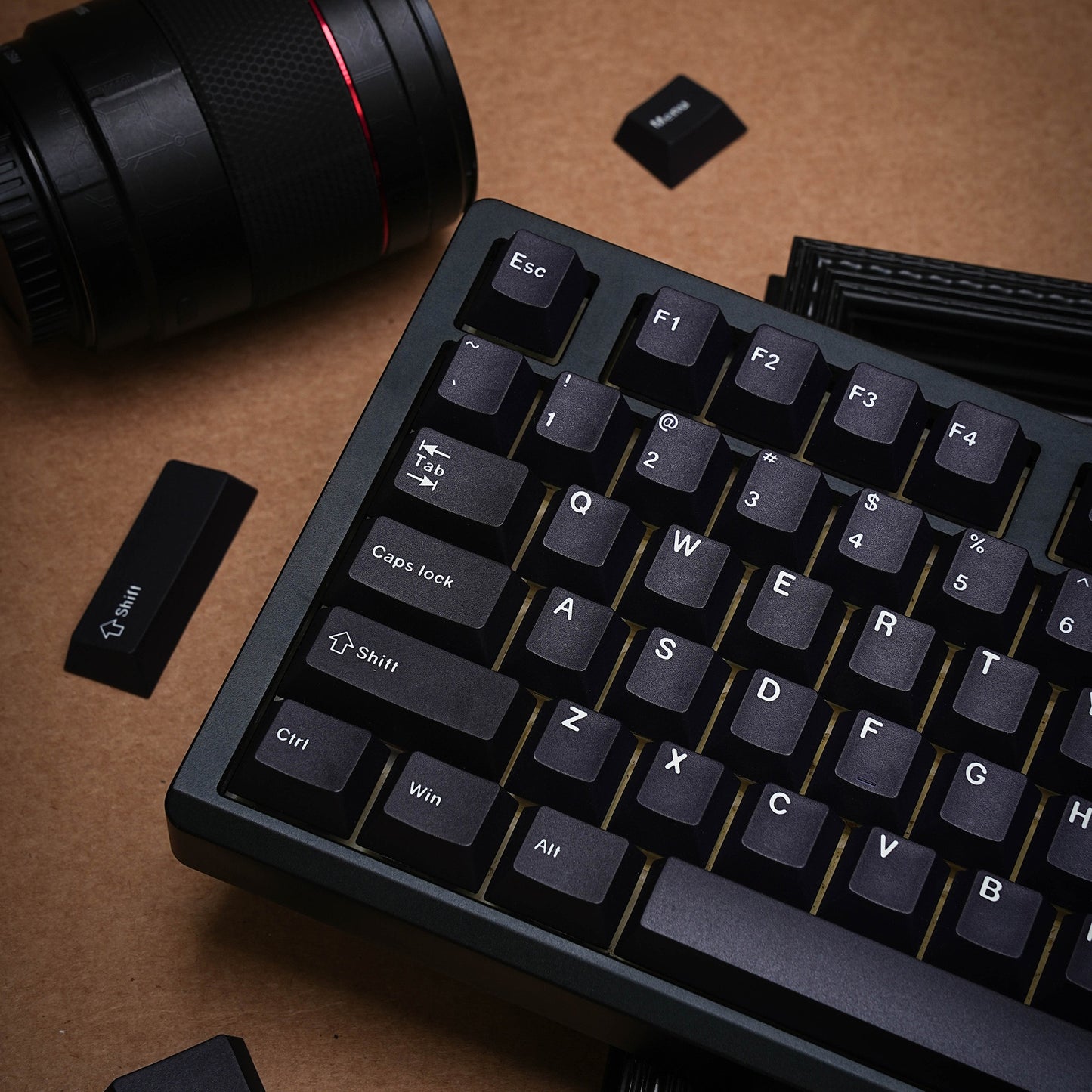YDMK 143 Keys WOB Theme Keycaps English Russian German French Spanish Cherry Profile PBT Dye Sub Keycaps for MX Mechanical Keyboards