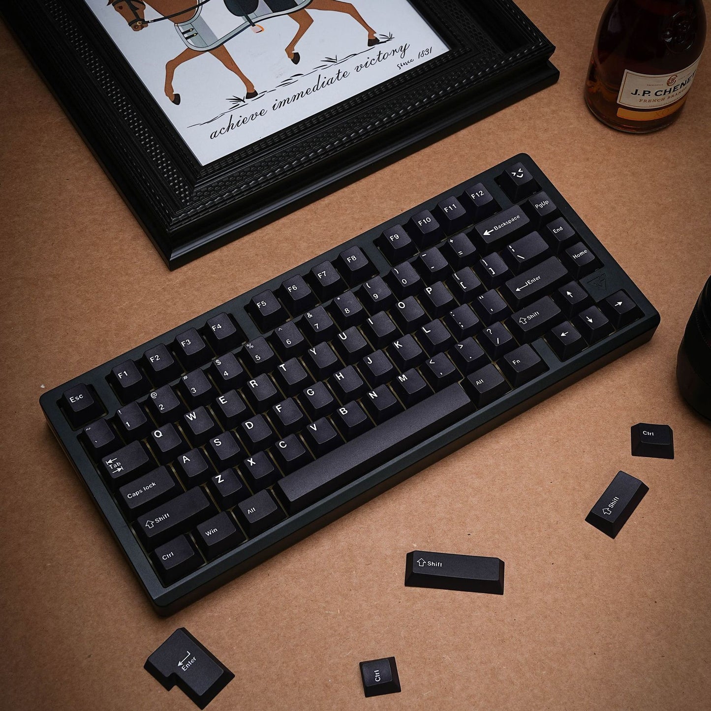YDMK 143 Keys WOB Theme Keycaps English Russian German French Spanish Cherry Profile PBT Dye Sub Keycaps for MX Mechanical Keyboards