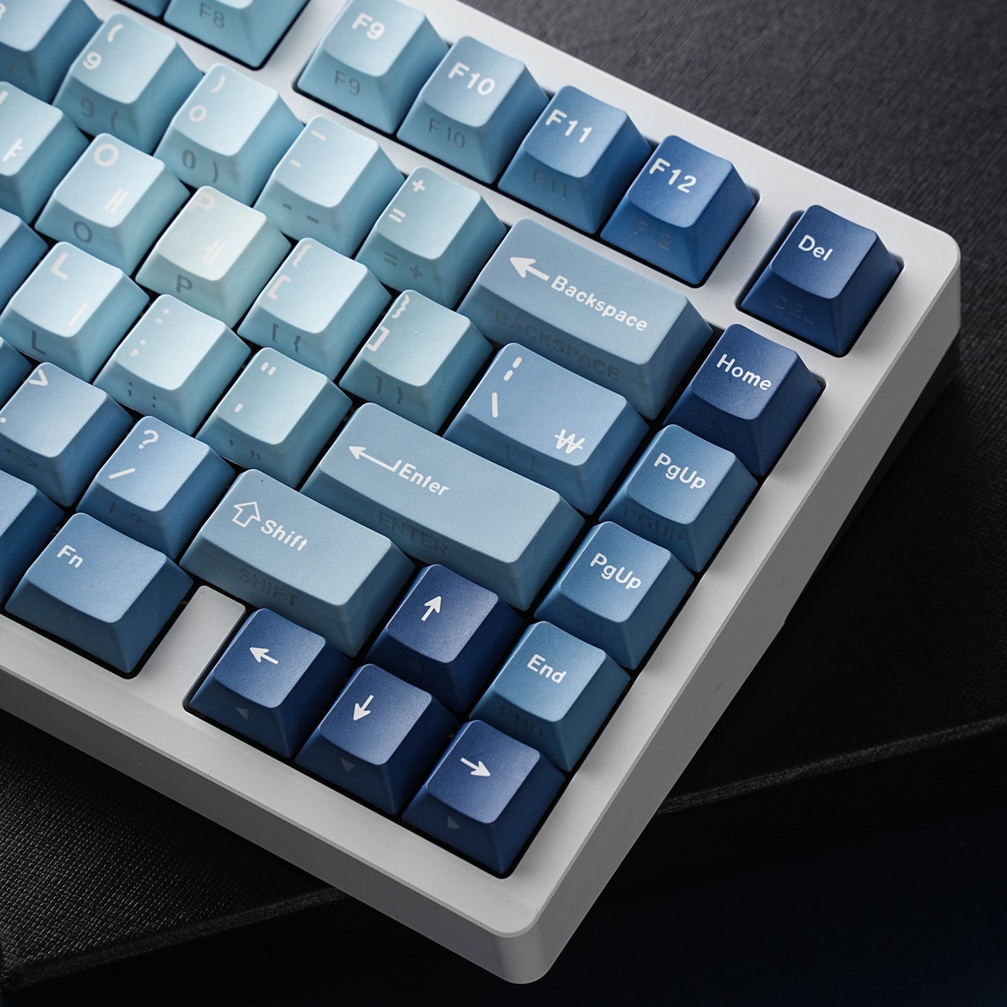 YMDK 132 keys Ocean Heart Dye Sub Sidelit Cherry Profile English German French Spanish Russian Keycaps for 61/84/87/96/100/104/108 MX Mechanical Keyboard