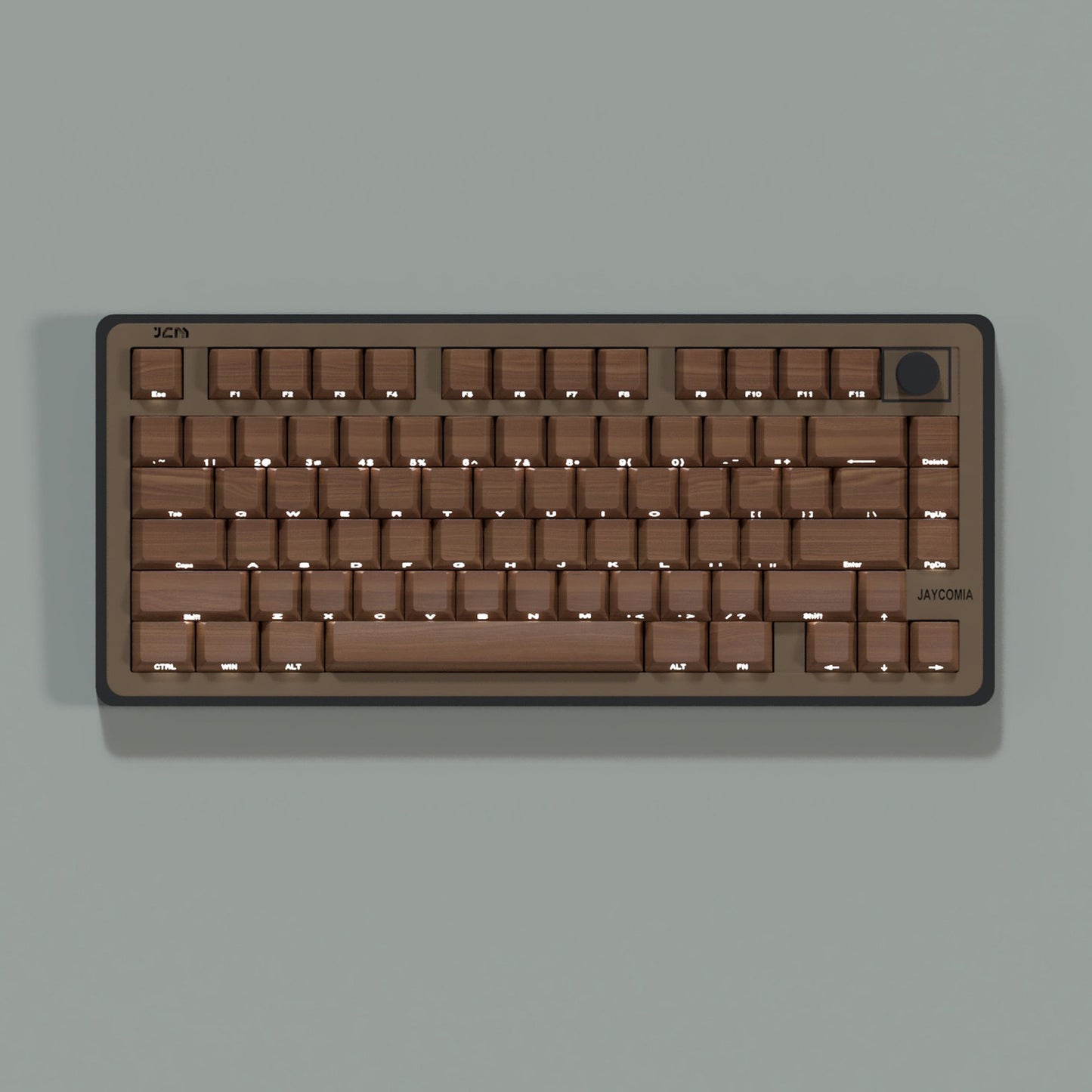 YMDK 128 Keys Wood Grain Keycaps Sidelit Shine Through Cherry Profile PBT Keycap for 61/84/87/104/108 MX Mechanical Keyboards