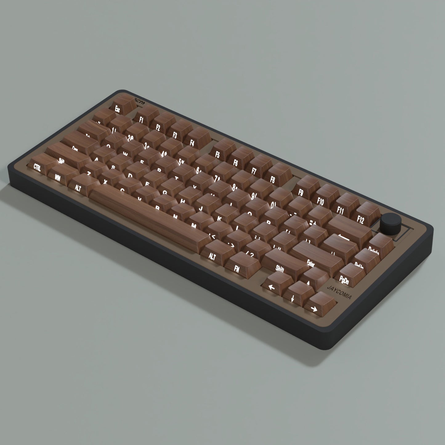 YMDK 128 Keys Wood Grain Keycaps Sidelit Shine Through Cherry Profile PBT Keycap for 61/84/87/104/108 MX Mechanical Keyboards