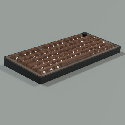 YMDK 128 Keys Wood Grain Keycaps Sidelit Shine Through Cherry Profile PBT Keycap for 61/84/87/104/108 MX Mechanical Keyboards