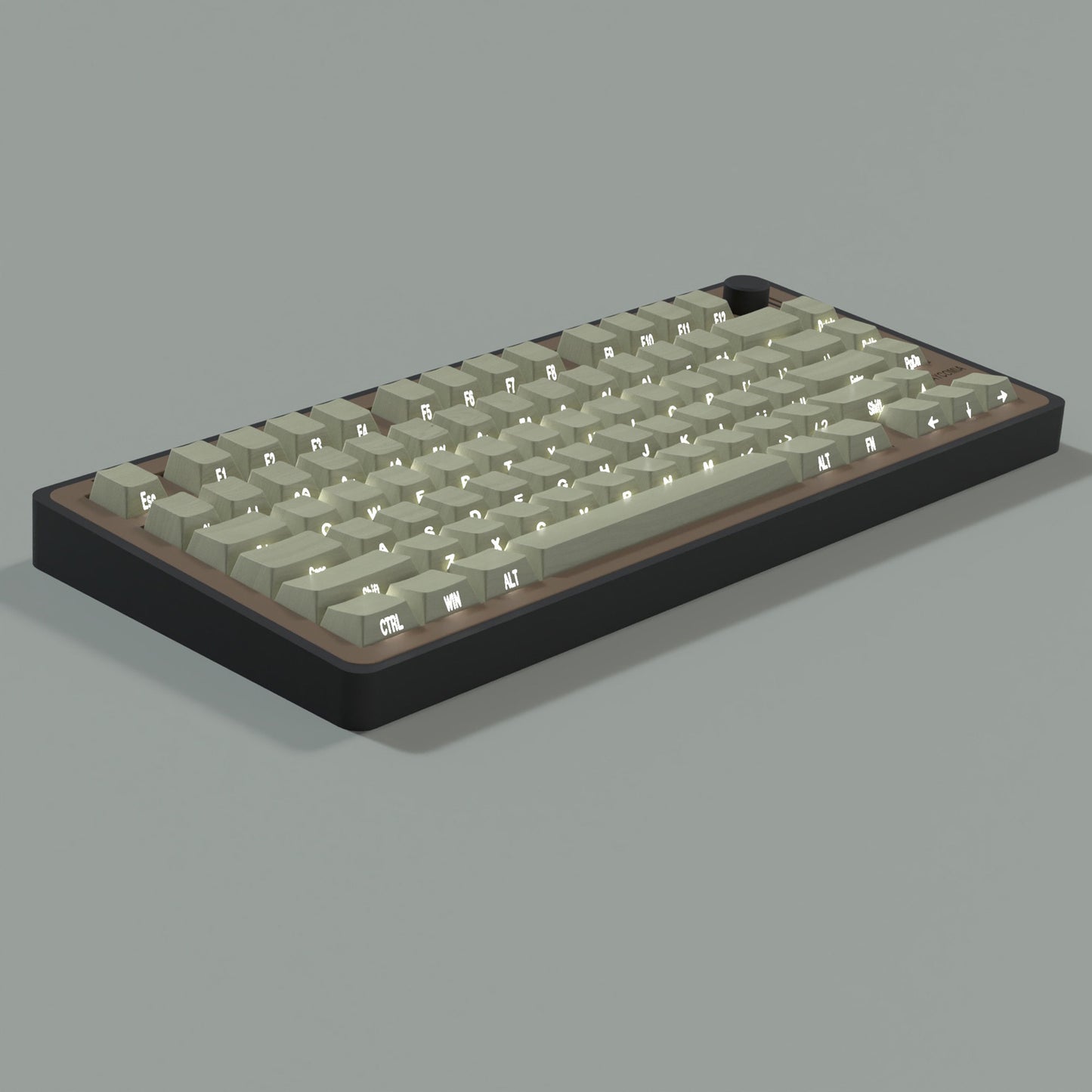 YMDK 128 Keys Wood Grain Keycaps Sidelit Shine Through Cherry Profile PBT Keycap for 61/84/87/104/108 MX Mechanical Keyboards