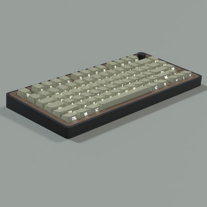 YMDK 128 Keys Wood Grain Keycaps Sidelit Shine Through Cherry Profile PBT Keycap for 61/84/87/104/108 MX Mechanical Keyboards