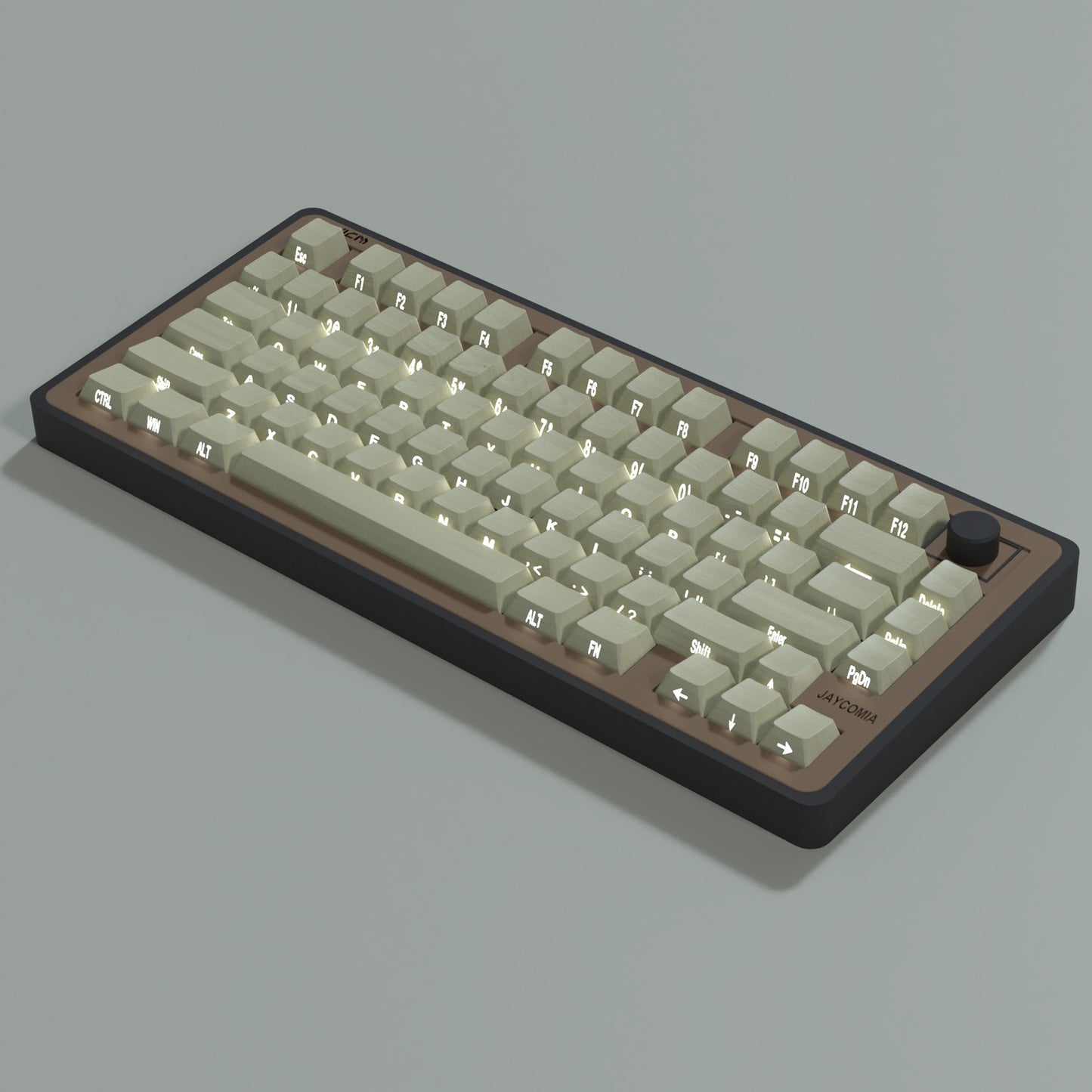 YMDK 128 Keys Wood Grain Keycaps Sidelit Shine Through Cherry Profile PBT Keycap for 61/84/87/104/108 MX Mechanical Keyboards