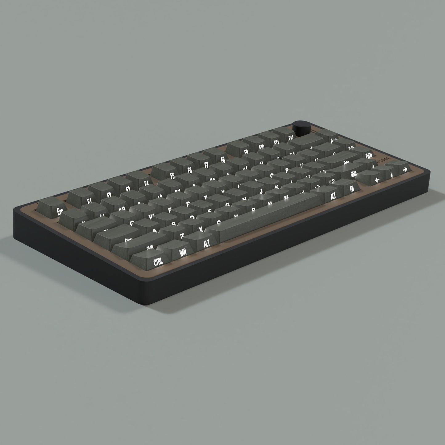 YMDK 128 Keys Wood Grain Keycaps Sidelit Shine Through Cherry Profile PBT Keycap for 61/84/87/104/108 MX Mechanical Keyboards