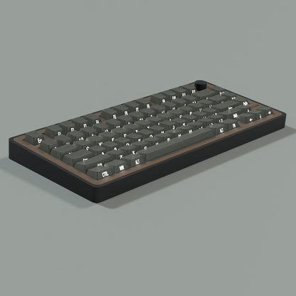 YMDK 128 Keys Wood Grain Keycaps Sidelit Shine Through Cherry Profile PBT Keycap for 61/84/87/104/108 MX Mechanical Keyboards