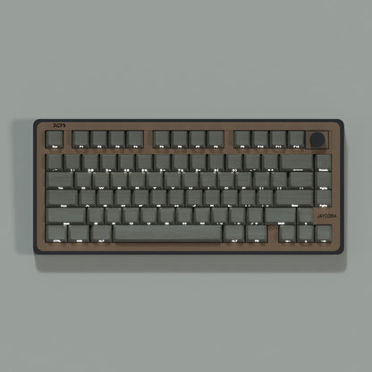 YMDK 128 Keys Wood Grain Keycaps Sidelit Shine Through Cherry Profile PBT Keycap for 61/84/87/104/108 MX Mechanical Keyboards