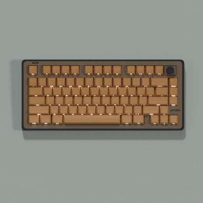 YMDK 128 Keys Wood Grain Keycaps Sidelit Shine Through Cherry Profile PBT Keycap for 61/84/87/104/108 MX Mechanical Keyboards
