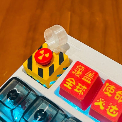 YMDK Yellow Green Tank Personalized Keycaps Cool Creative Resin Custom Keycap for MX Mechanical Keyboards