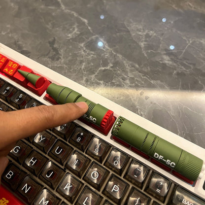 YMDK Yellow Green Tank Personalized Keycaps Cool Creative Resin Custom Keycap for MX Mechanical Keyboards