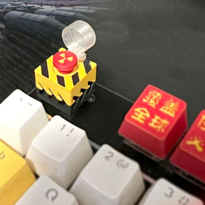 YMDK Yellow Green Tank Personalized Keycaps Cool Creative Resin Custom Keycap for MX Mechanical Keyboards