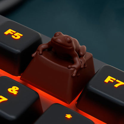 YMDK Esc Key Cute Frog Novelty Keycap Personalized Handmade Resin Creativity Custom Keycaps for MX Mechanical Keyboards