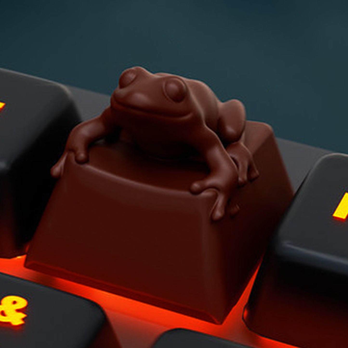 YMDK Esc Key Cute Frog Novelty Keycap Personalized Handmade Resin Creativity Custom Keycaps for MX Mechanical Keyboards