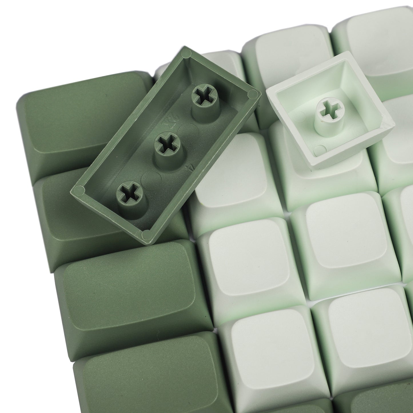 YMDK Matcha Theme ZDA Profile 68 Keycaps(Dye Sub 1.55mm Thickness  Support Ergo Ergodox Lily58 Planck Preonic)