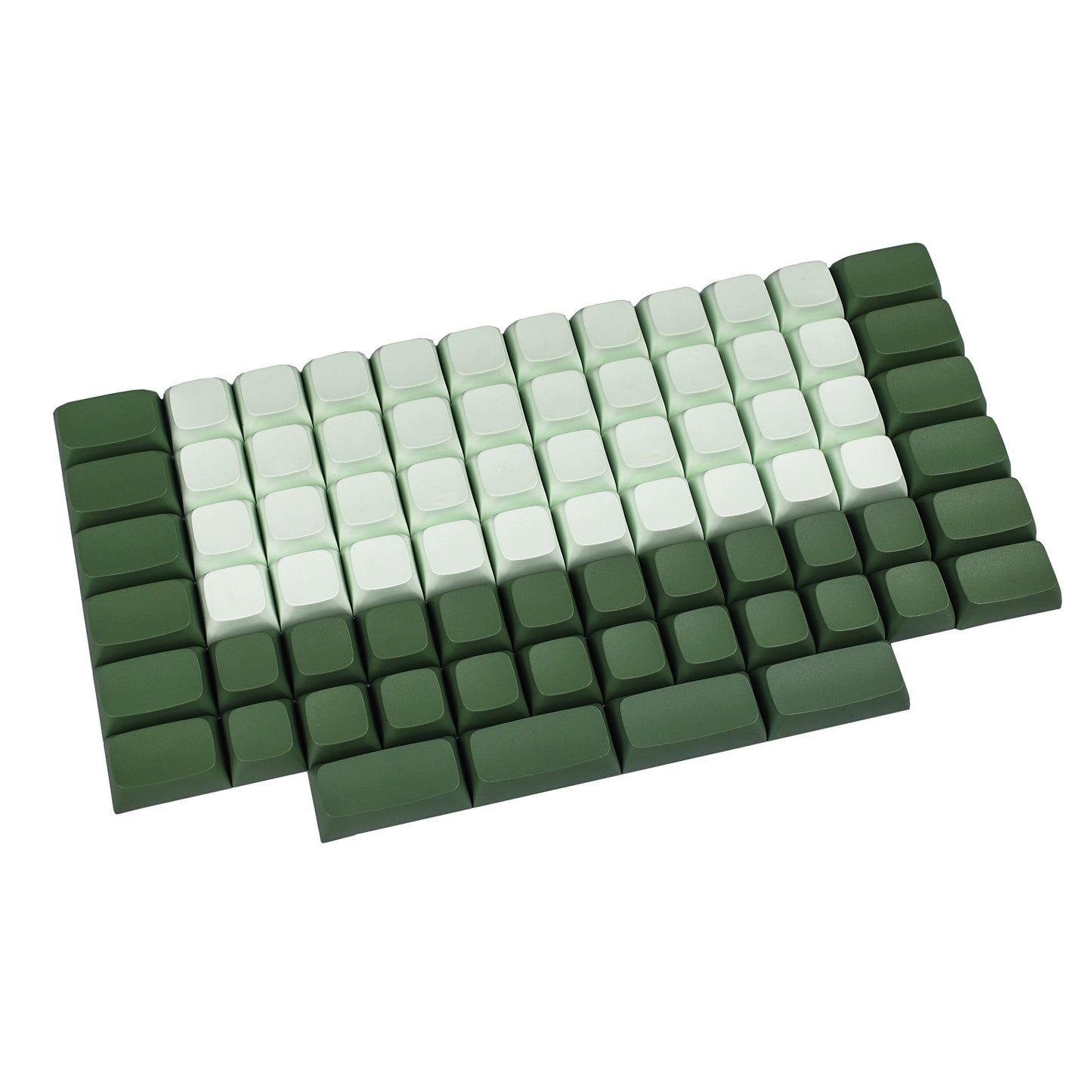 YMDK Matcha Theme ZDA Profile 68 Keycaps(Dye Sub 1.55mm Thickness  Support Ergo Ergodox Lily58 Planck Preonic)