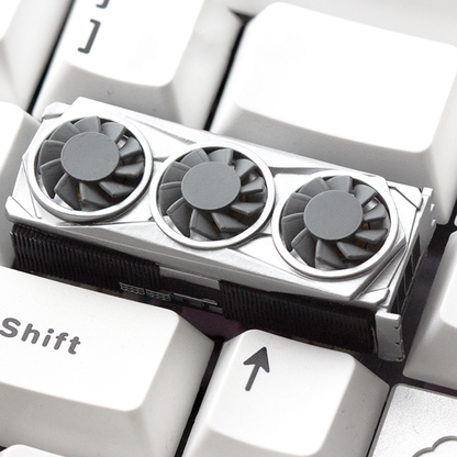 YMDK 1pcs Tri‑Fan Graphics Card Shape Keycaps 2.25u Enter Personalized Artisan Resin Keycap For MX Mechanical Keyboards