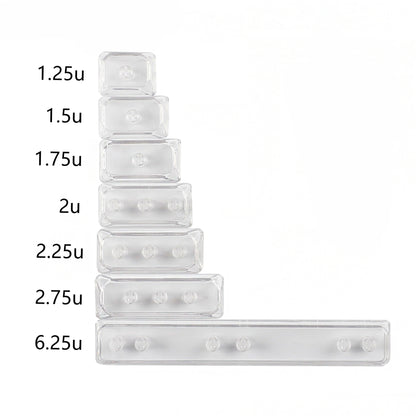 White Clear Blank Keycaps PBT PC MOA Profile Modifier Space Shift Keys 1.25u 1.5u 1.75u 2u 2.25u 2.75u 6.25u DIY