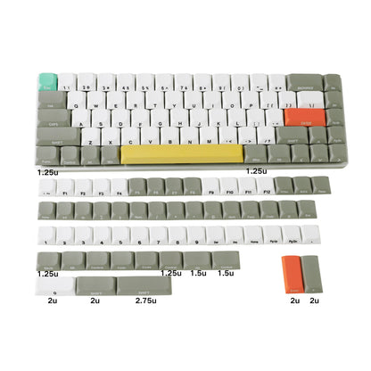 YMDK Ultra-slim Low profile keycap Side Print MX Series PBT Keycap for 61/64/75/87/96 ultra-slim keyboard