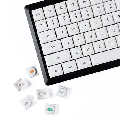 YMDK Bricks Full Set 138 keys Keycaps Classic Blocks Theme Color UV Print Frosted Low Profile Keycap for Mechanical Keyboard 104 87 84 68 61