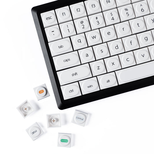 YMDK Bricks Full Set 138 keys Keycaps Classic Blocks Theme Color UV Print Frosted Low Profile Keycap for Mechanical Keyboard 104 87 84 68 61