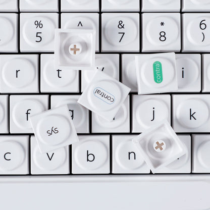 YMDK Bricks Full Set 138 keys Keycaps Classic Blocks Theme Color UV Print Frosted Low Profile Keycap for Mechanical Keyboard 104 87 84 68 61
