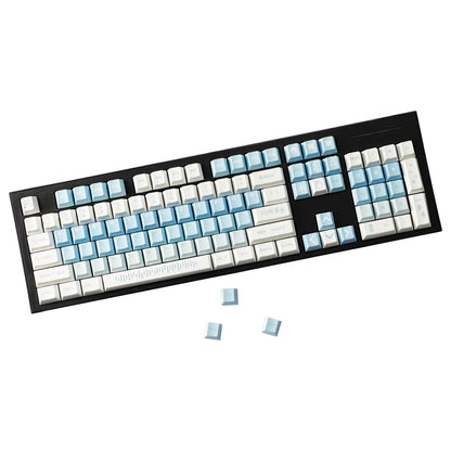 YMDK 143 Snow Future keycaps Little Snowman Cute Minimalist Style Cherry Profile Dye Sub Custom Keycap for 75/87/98/104/108 MX Mechanical Keyboard