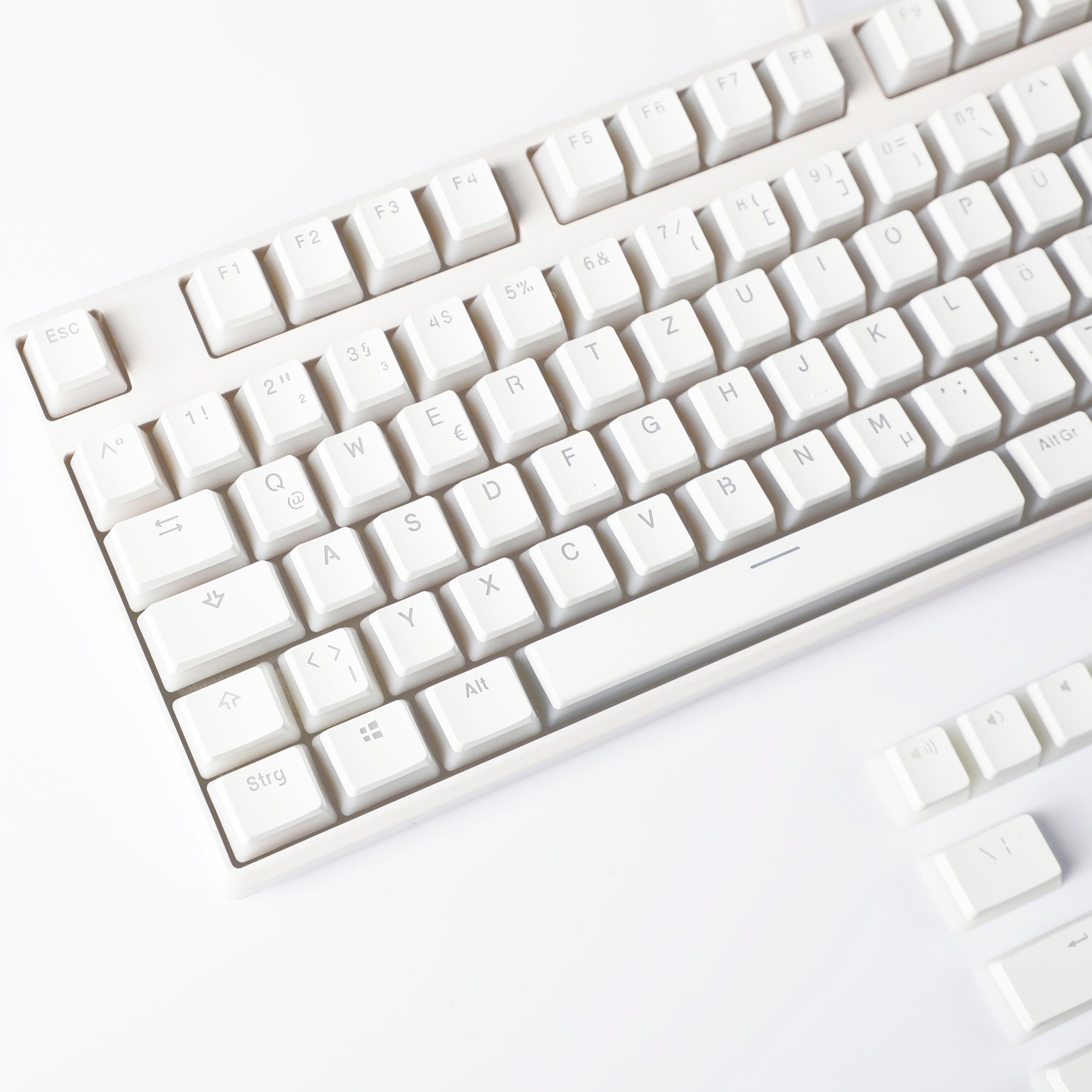 White top Pudding Keycap Set - 111 Piece - Double Shot PBT Dye-Sublimated, OEM Profile MX Switch Mechanical Keycaps