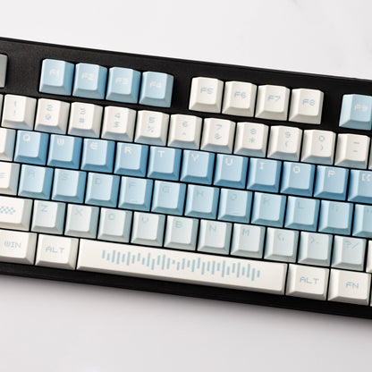 YMDK 143 Snow Future keycaps Little Snowman Cute Minimalist Style Cherry Profile Dye Sub Custom Keycap for 75/87/98/104/108 MX Mechanical Keyboard