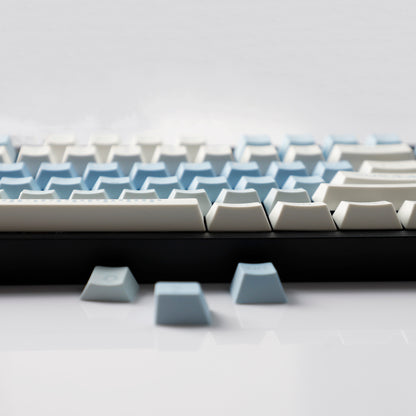 YMDK 143 Snow Future keycaps Little Snowman Cute Minimalist Style Cherry Profile Dye Sub Custom Keycap for 75/87/98/104/108 MX Mechanical Keyboard