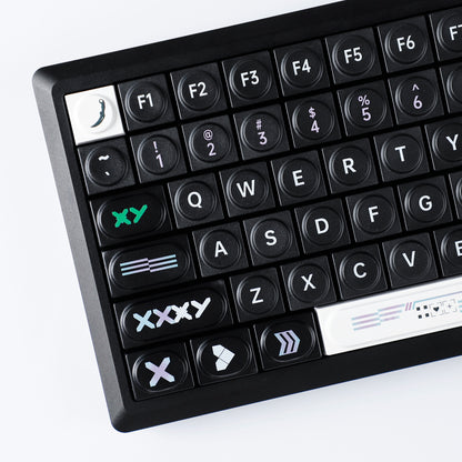 YMDK Bricks Full Set 138 keys Keycaps Classic Blocks Theme Color UV Print Frosted Low Profile Keycap for Mechanical Keyboard 104 87 84 68 61