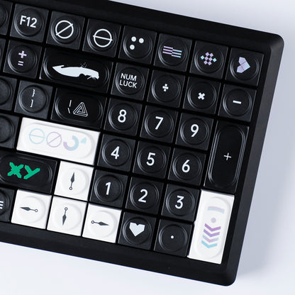 YMDK Bricks Full Set 138 keys Keycaps Classic Blocks Theme Color UV Print Frosted Low Profile Keycap for Mechanical Keyboard 104 87 84 68 61